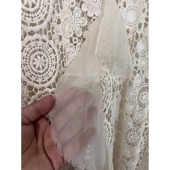 Johnny Was Cream Lace Blouse - Picture 8 of 8